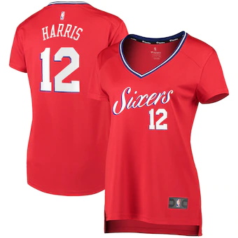 womens fanatics branded tobias harris red philadelphia 76er-315